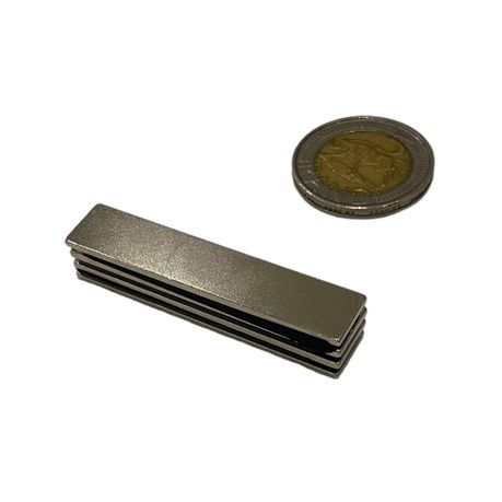 Neodymium Block Magnets - 50mm x 10mm x 1.5mm - Pack of 4
