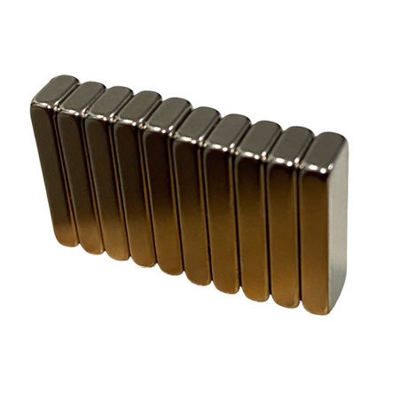 Neodymium Block Magnets - 15mm x 5mm x 2.5mm - Pack of 10