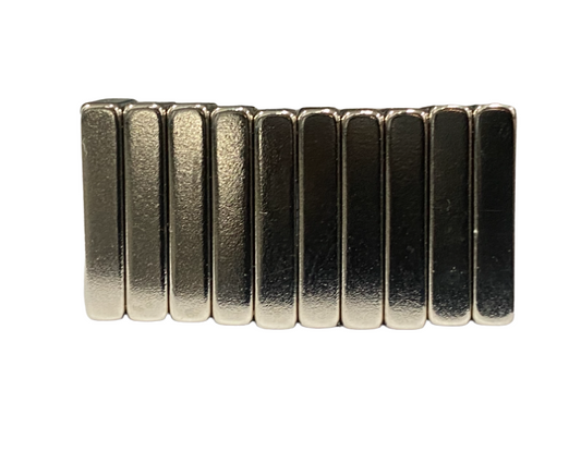 N38 Neodymium Block Magnets - 15mm x 9mm x 3mm - Pack of 10