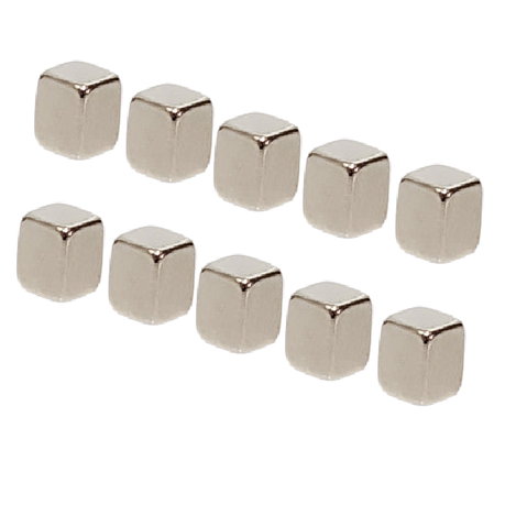 Neodymium Block Magnets - 5mm x 4mm x 4mm - Pack of 10