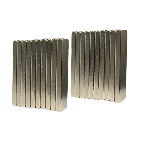 Neodymium Block Magnets - 25mm x 7.6mm x 2mm - Pack of 25