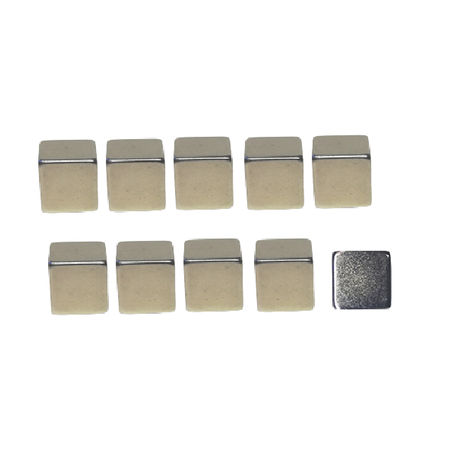 Neodymium Block Magnets - 10mm x 10mm x 10mm - Pack of 10