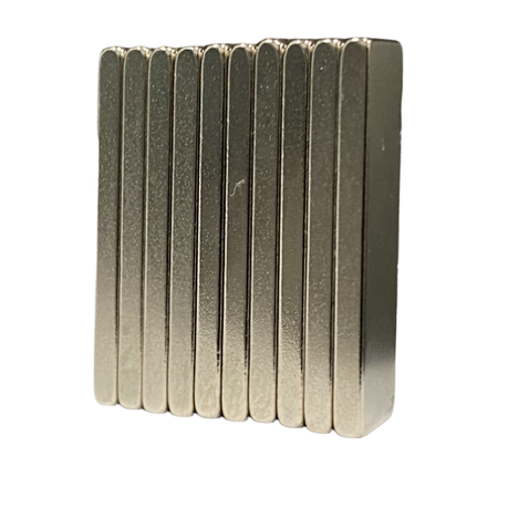 Neodymium Block Magnets - 25mm x 7.6mm x 2mm - Pack of 10