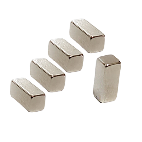 Neodymium Block Magnets - 10mm x 4mm x 4mm - Pack of 5